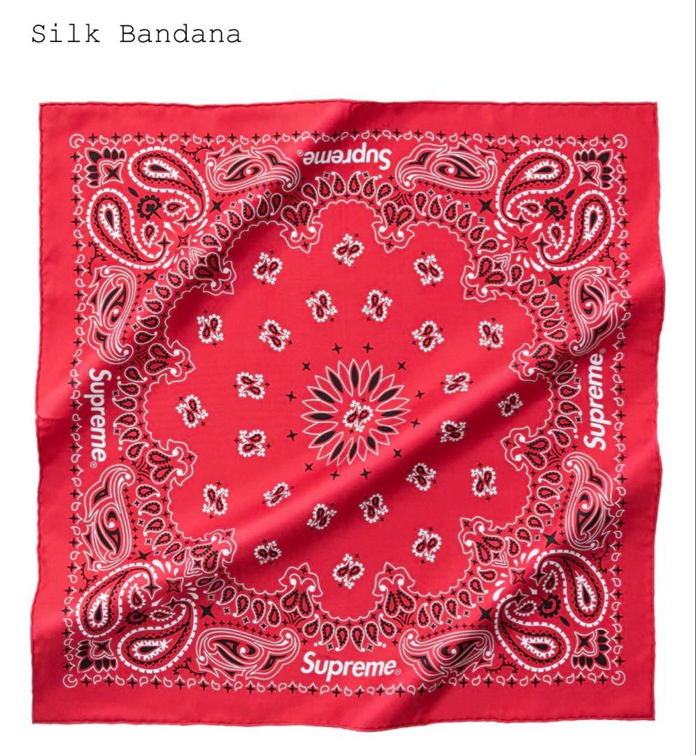 【SS25_week12】 Supreme Silk Bandana（Red）
