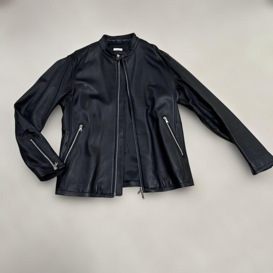 【美品】BEAUTY & YOUTHシープレザーシングルライダースジャケット