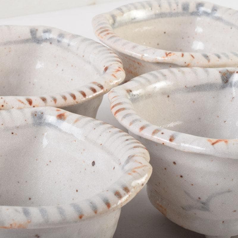 和食器　茶懐石　志野焼　加藤十右衛門　向付　五客　共箱　C　9015