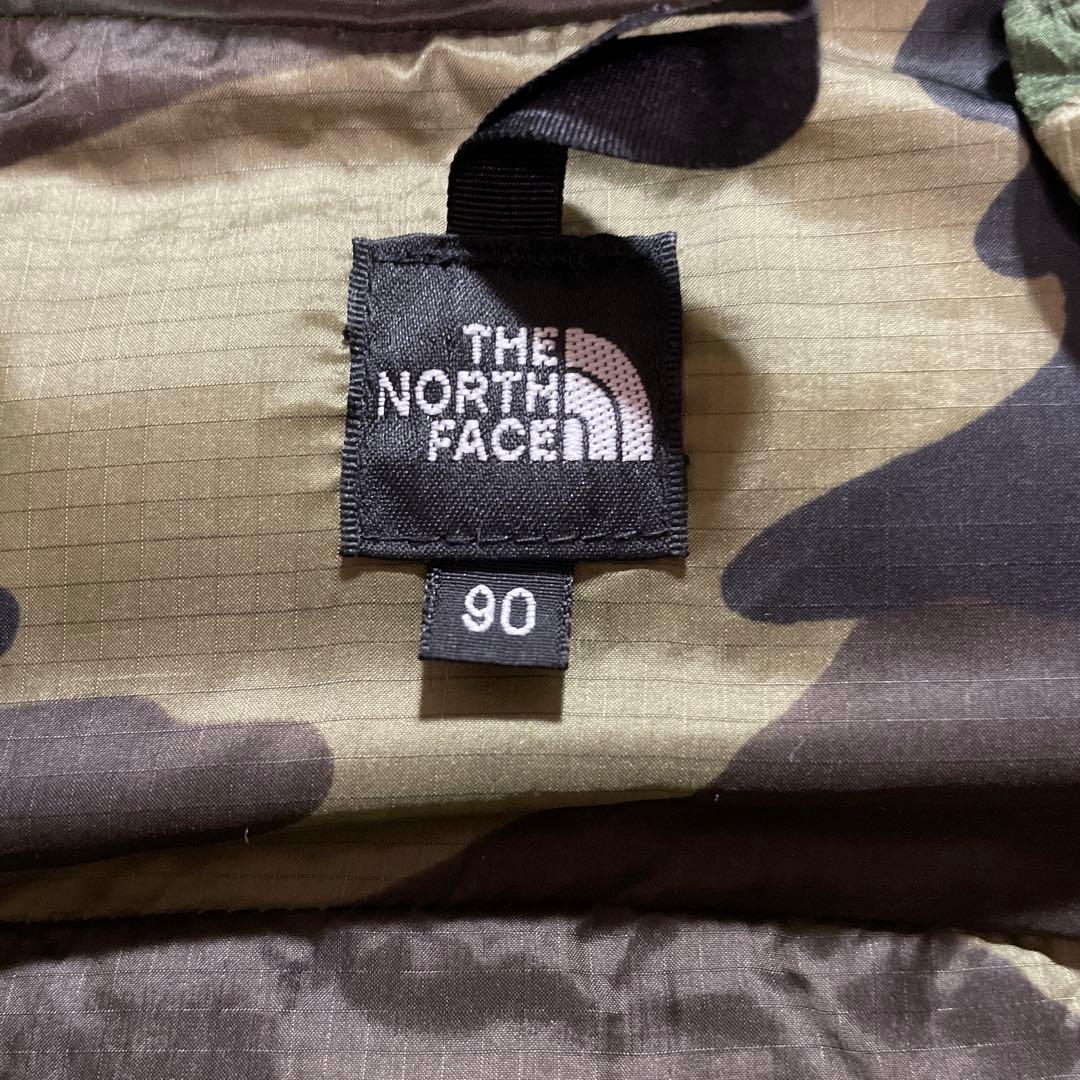 THE NORTH FACE 迷彩フード付きダウンジャケット　90cm