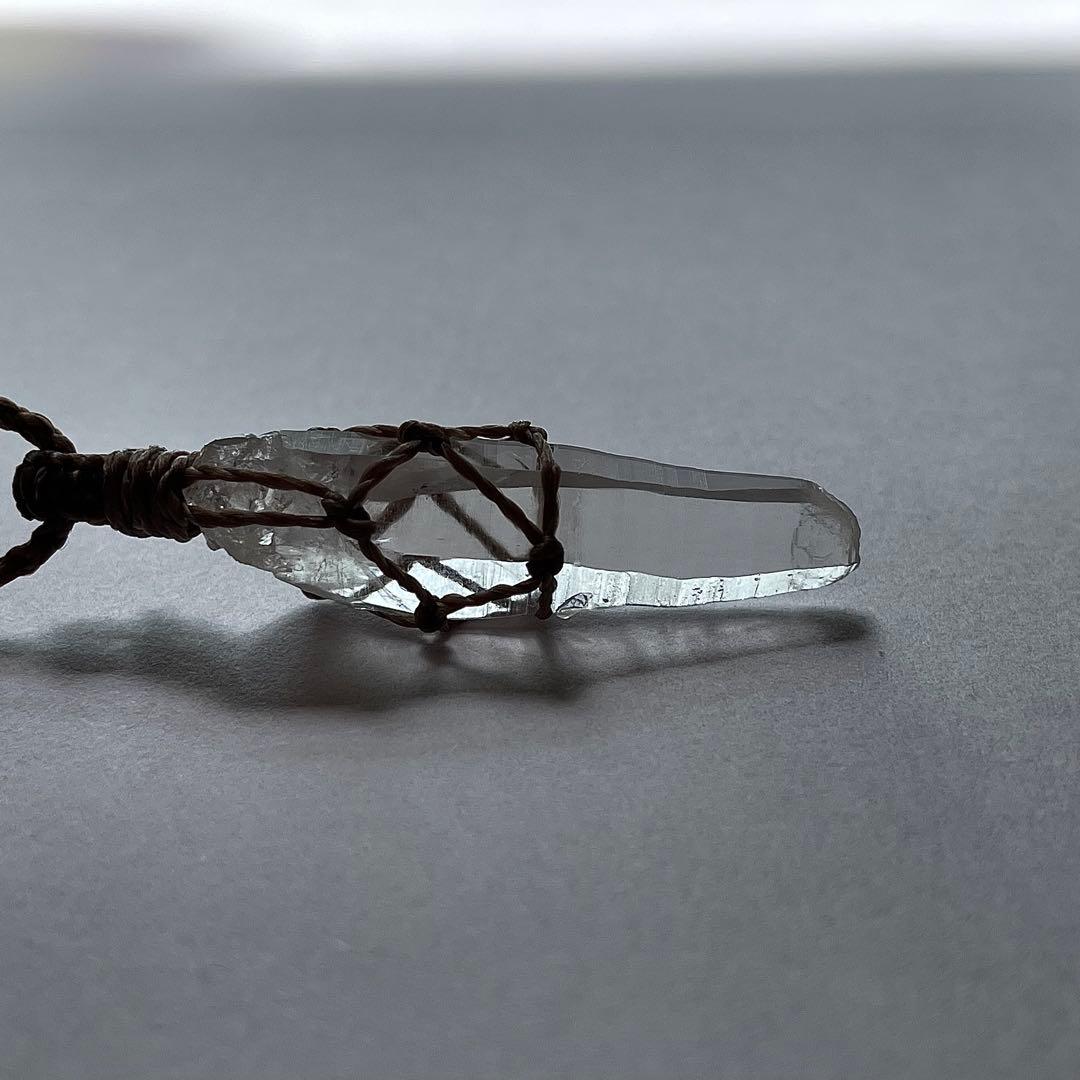 ヒマラヤ水晶 ＊ マクラメペンダント ネックレス 43