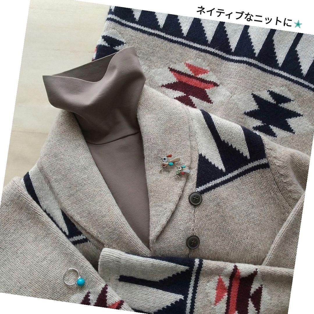 インディアンジュエリー ズニ族 インレイ バード ブローチ 2個セット レア