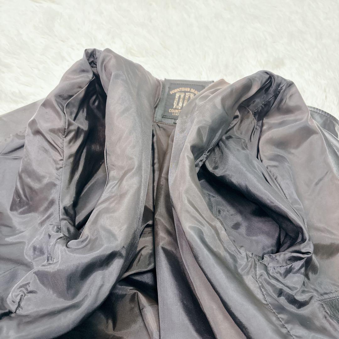 レザージャケット ライダース　牛革 黒 y2k 00s ラムレザー　アメカジ