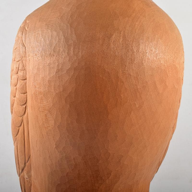 彫刻家　木聴奄　潮田皓哉作　鷹　置物　約4.3㎏　共箱　M　R8555B