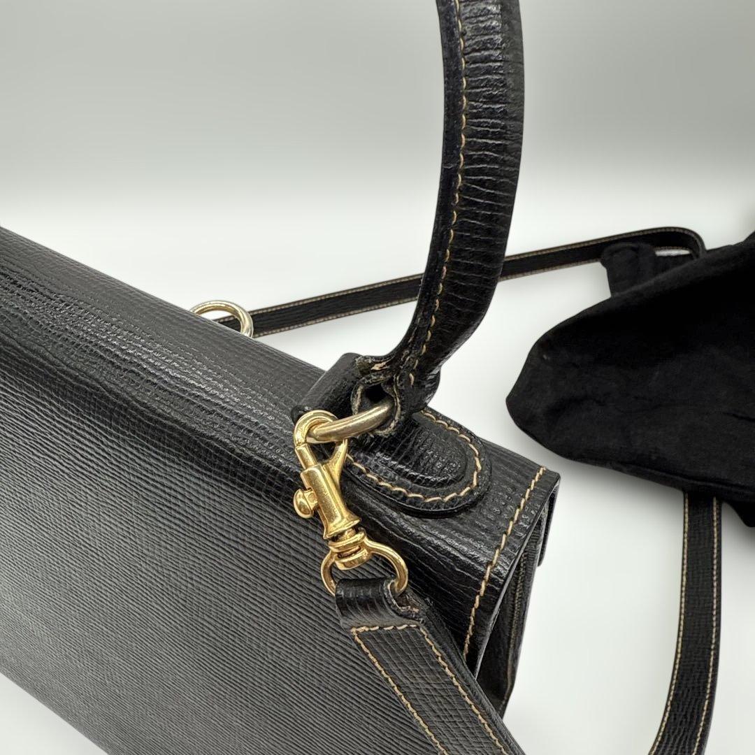 ヴィンテージ　レア　CELINE ブラック ハンドバッグ ダストバッグ付き