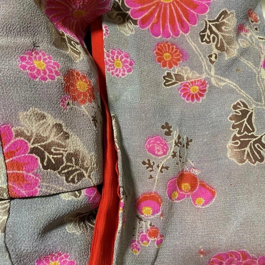 市松人形用着物　江戸縮緬　12号　４３ｃｍ位　帯セット　肌着　筥迫