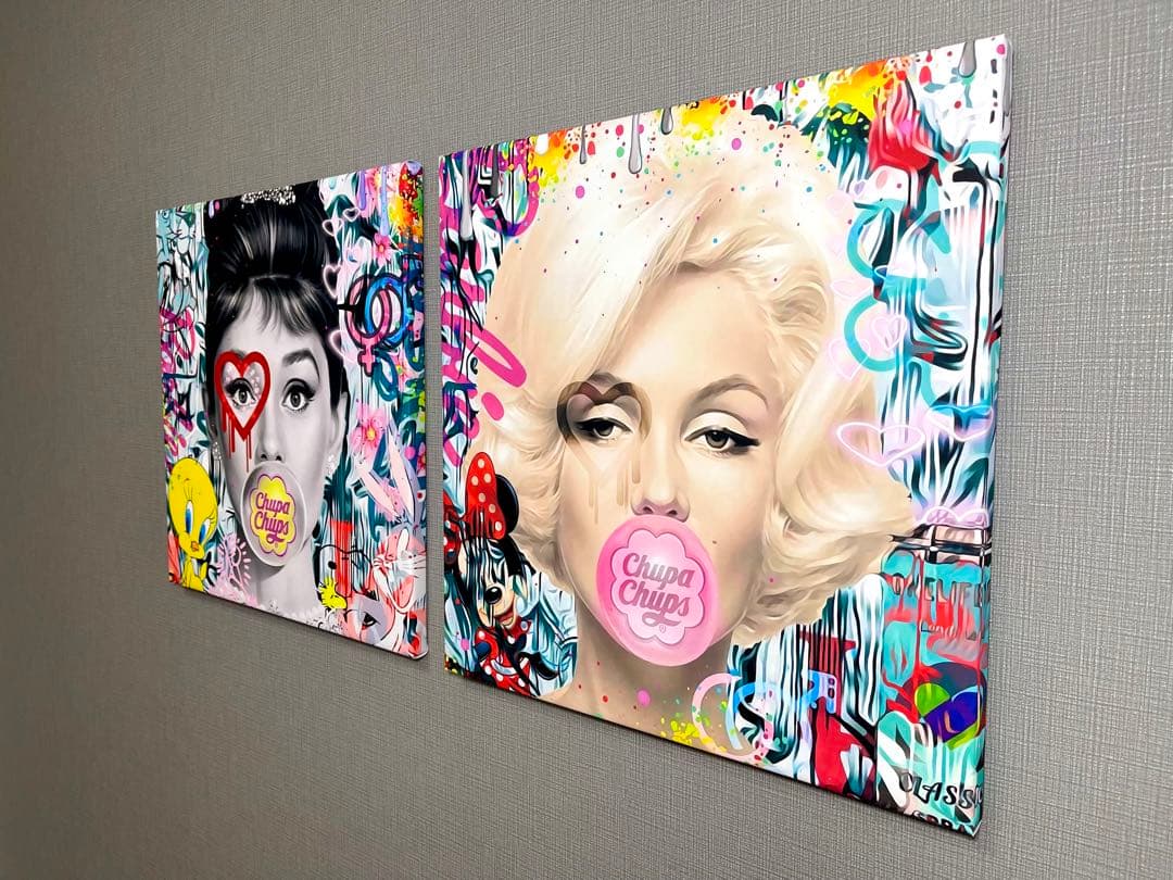 木枠付きキャンバスアート♡オードリーヘプバーン　バンクシー　マリリンモンロー