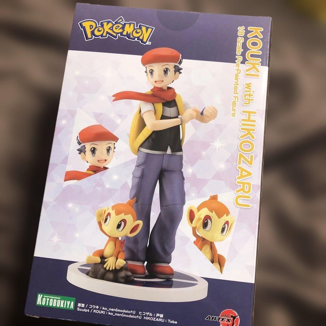 ポケモン フィギュア コウキ with ヒコザル 1/8