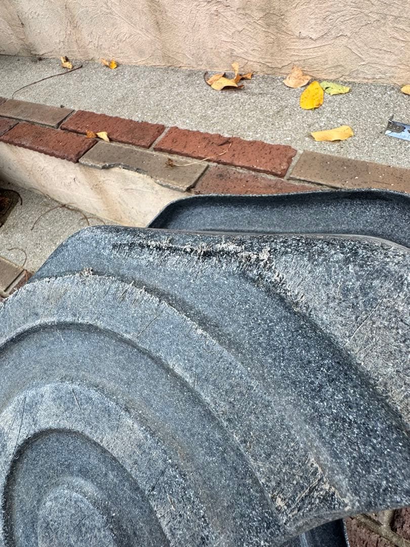 ひょうたん池 みかげ調 プラ池 中古 グレー