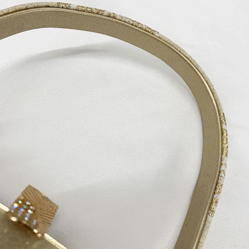 601mg2☆神田胡蝶謹製 和装ハンドバッグ 礼装用 金糸 ゴールド☆美品