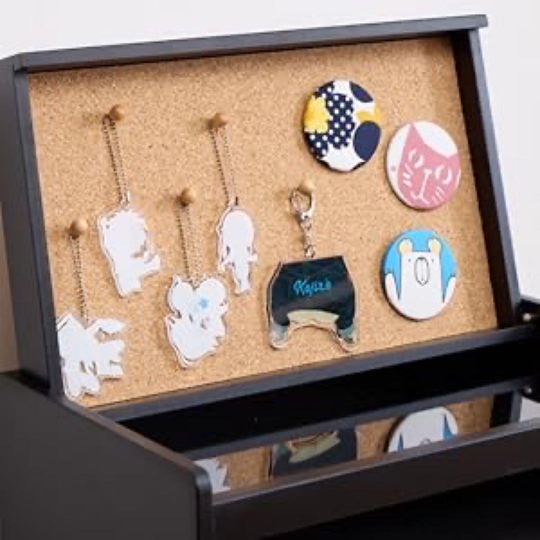 upside DO 推し活収納 iru イル 缶バッジ収納チェスト ホワイト 棚