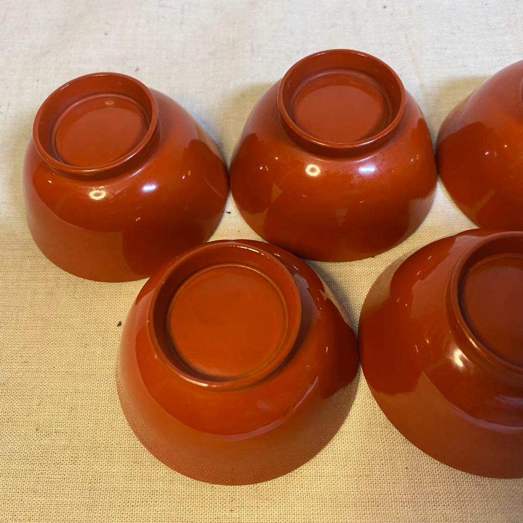 漆器　お猪口　盃　杯　酒器　七福神　金塗り　7客