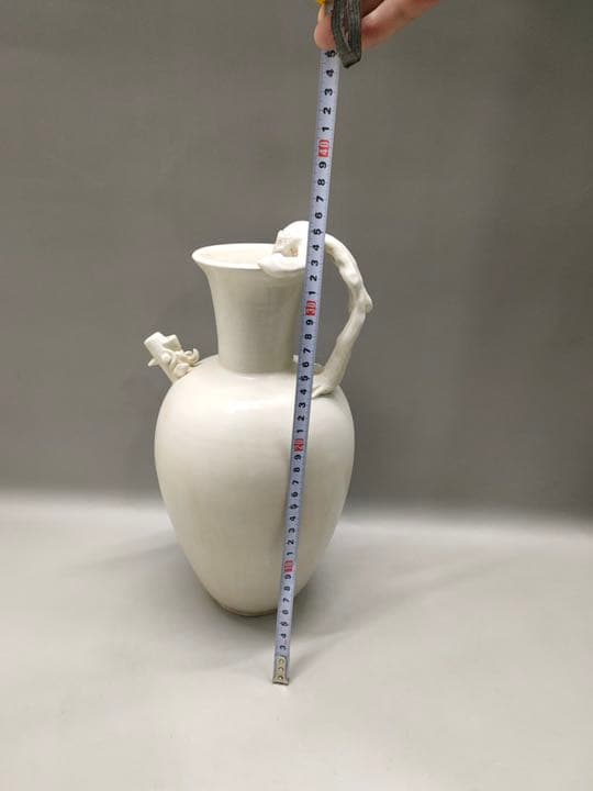 邢州窯　唐時代白磁獅柄大執壺　水注　陶芸　骨董品　匿名配送‼️