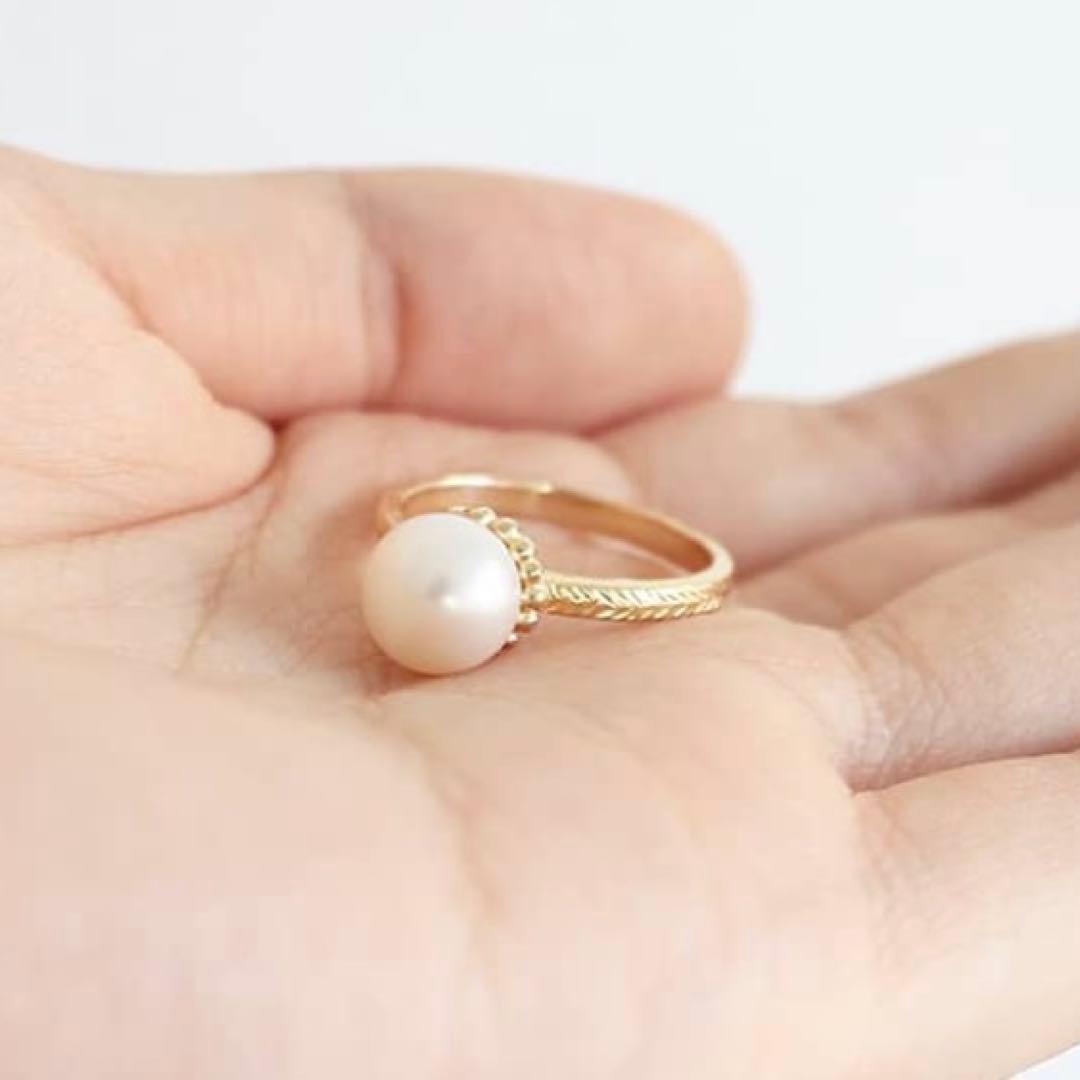 ☆新品☆ 淡水 パール リング K10 10K 11号 a cote アコテ
