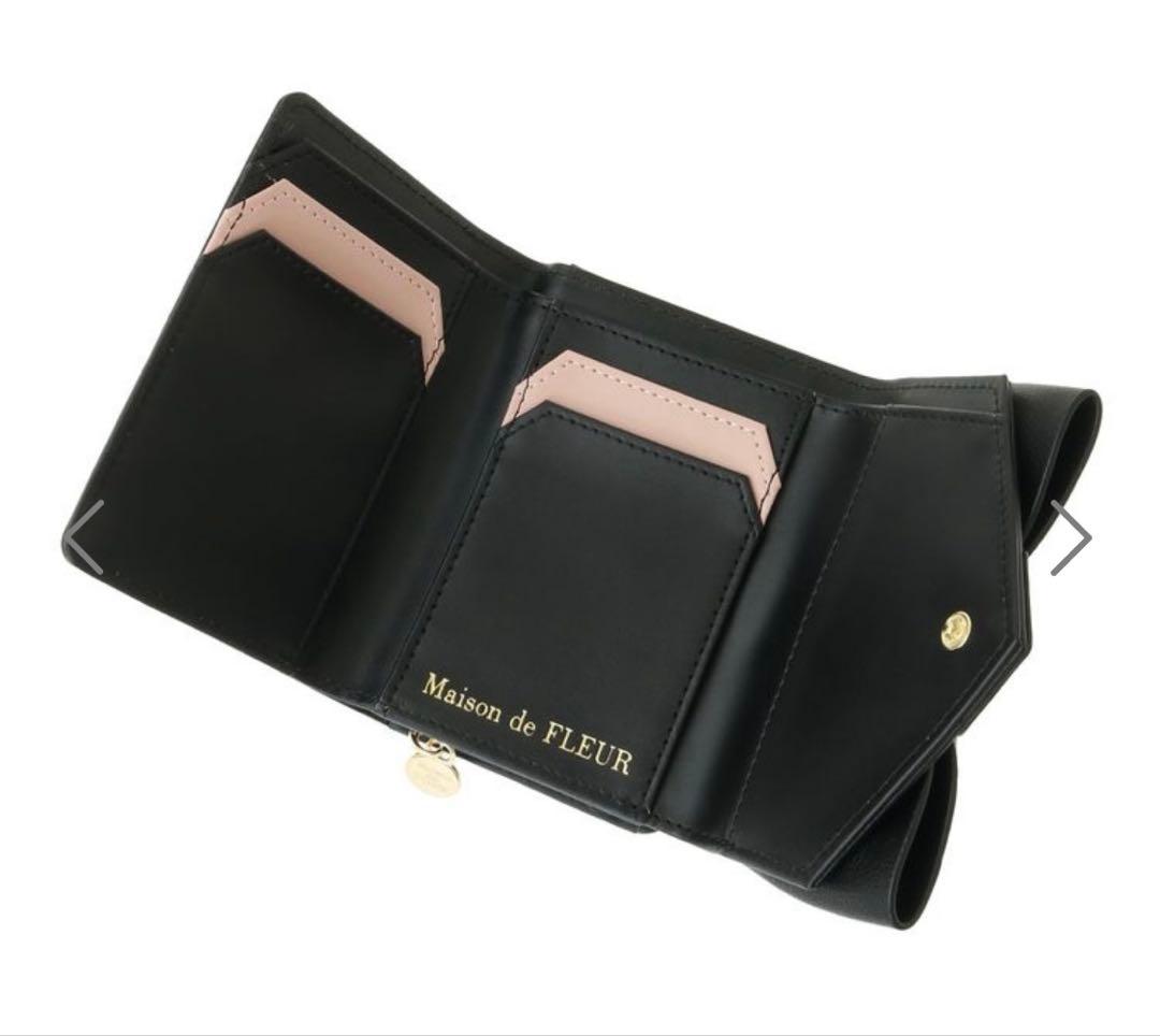 【✧︎新品未使用】Maison de FLEURベルトリボンミニウォレットBK