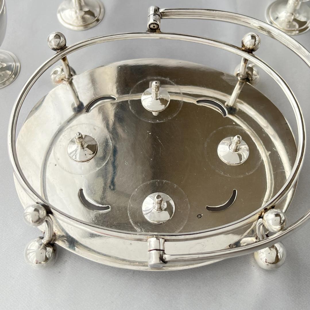 【Walker & Hall】 アールデコ エッグセット エッグカップ