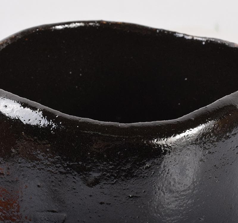 楽吉左衛門　了入造　黒楽茶碗　銘「雅静」　表千家十三代即中斎極箱 MR4117