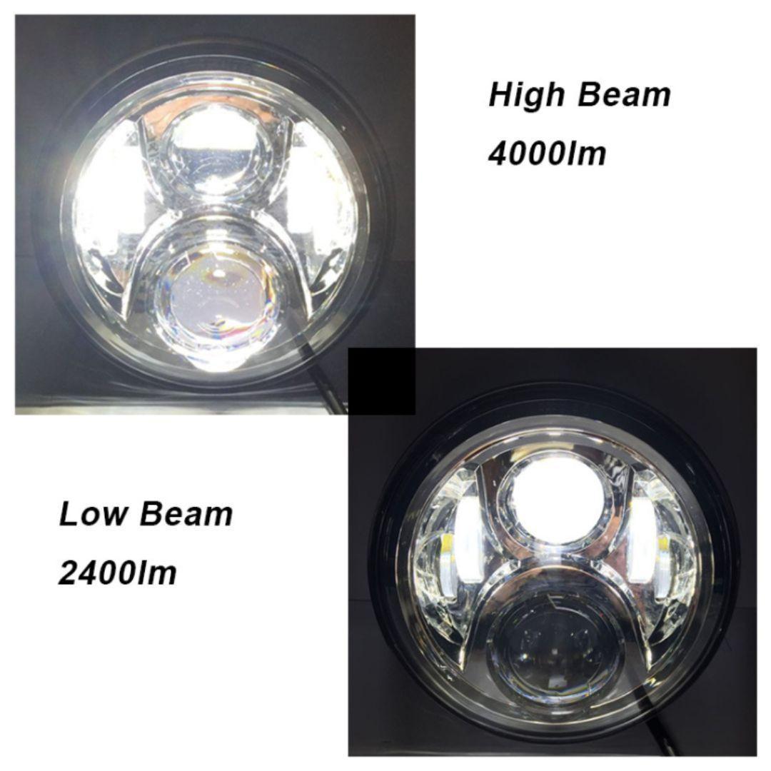 ★即納★ハーレー LEDヘッドライト 7インチ パッシング 左右フォグライト2個