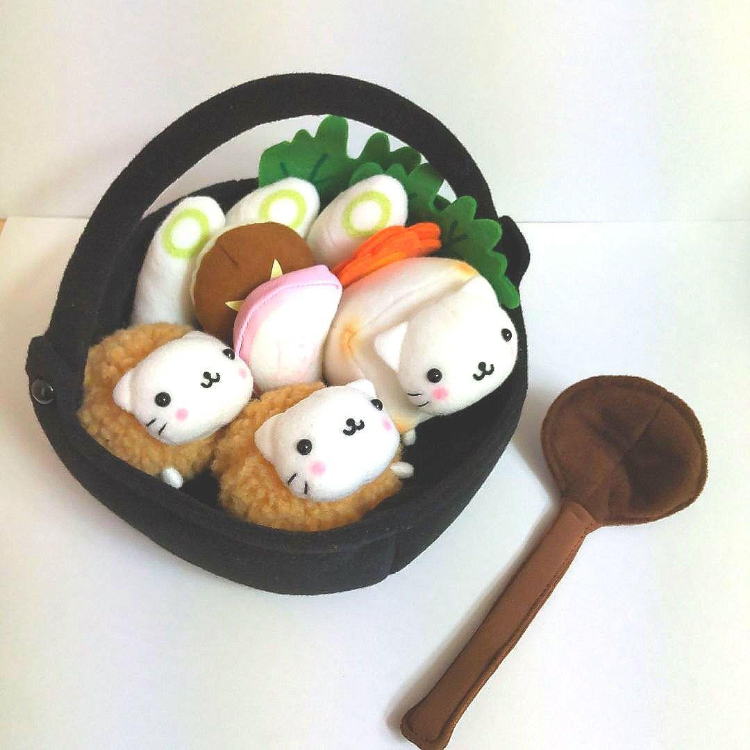 にゃんこ温泉　組み立てにゃんこなべ　ぬいぐるみ