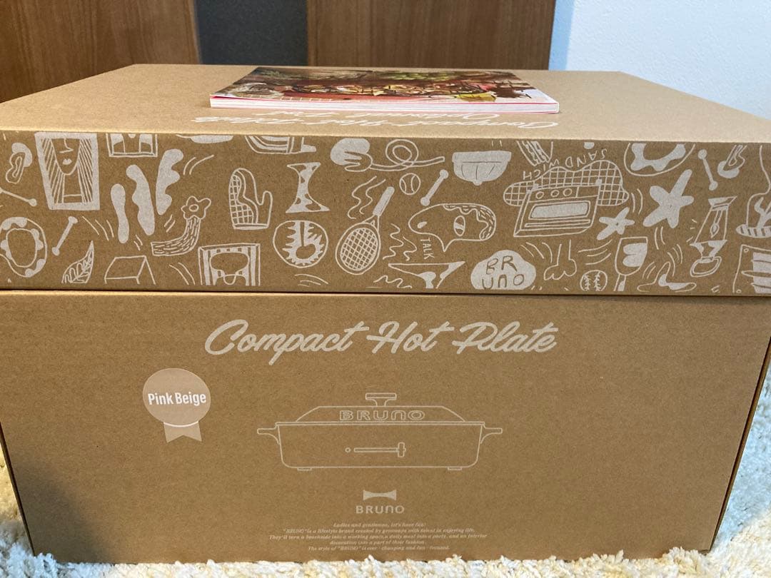 新品未開封BRUNO コンパクトホットプレート 鍋セットピンクベージュ