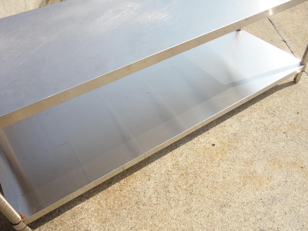 【中古】M▽業務用 厨房 作業台 棚 ステンレス コンロ台 (Fe1828)