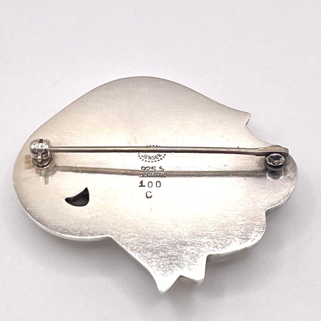 ★希少★ 美品 ジョージジェンセン 100C ブローチ フラワー ヴィンテージ