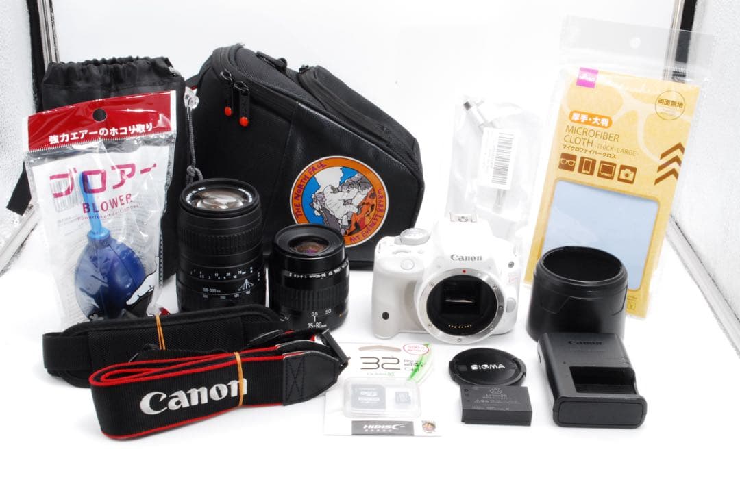 ❤️美品希少⭐️キャノン　Kiss X7 ダブルレンズ　初心者/ホワイト☘️スマホ転送