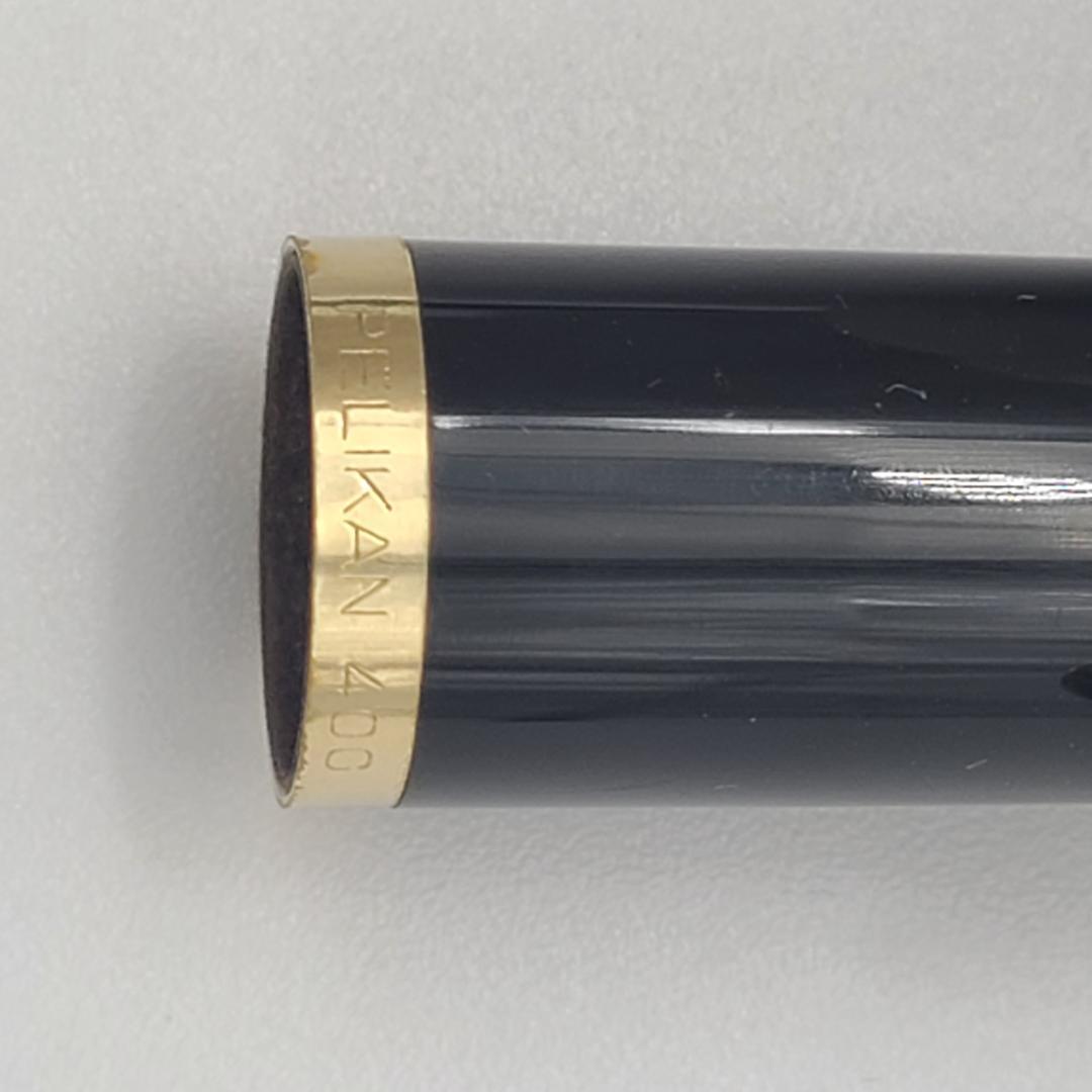 ペリカン万年筆　400nn　ストライプ　14K 　緑縞　M