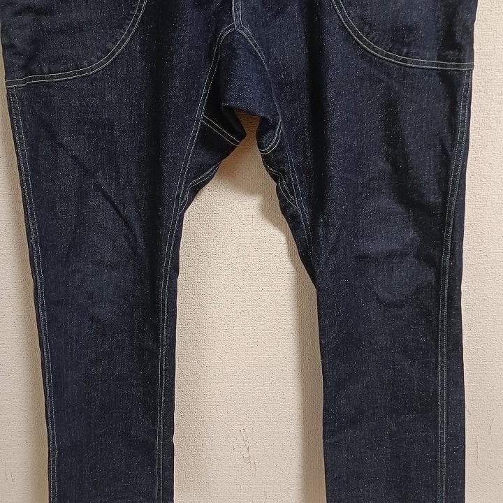 ゴースローキャラバン ネップ入りデニム 脇ポケットパンツ ブルー サイズ 5