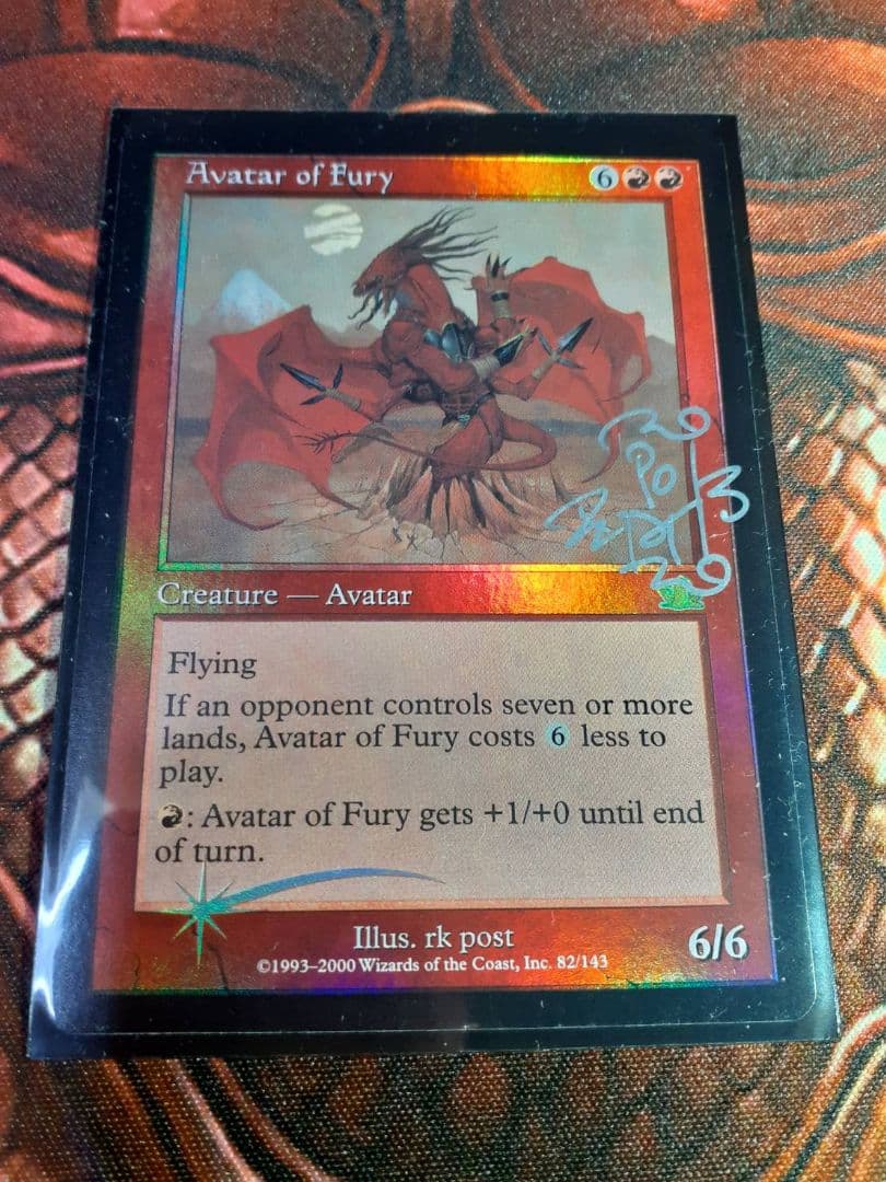 MTG  マジックザギャザリング  初版　憤怒の化身　サイン付き　foil