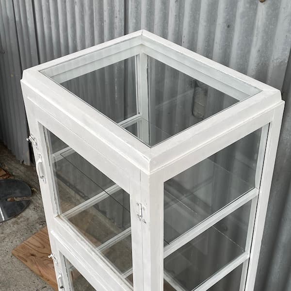 関西限定　送料別　４面ガラスショーケース　飾り棚　ビンテージ家具