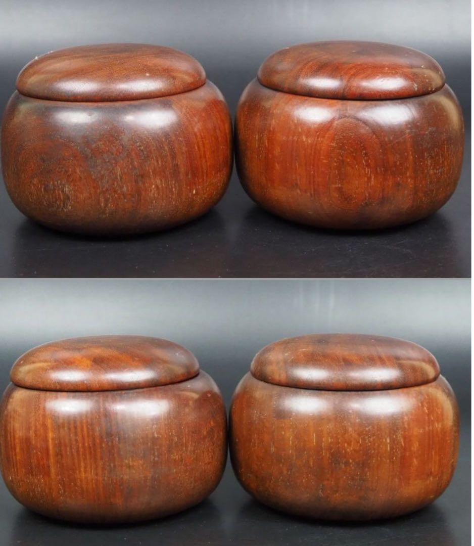 送料無料　日向特産　日向スワブデ蛤碁石31号・碁笥セット　旧家蔵出