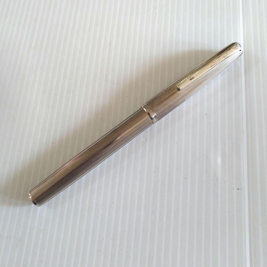 【純銀製】英国ASPREY社　万年筆　585-14K