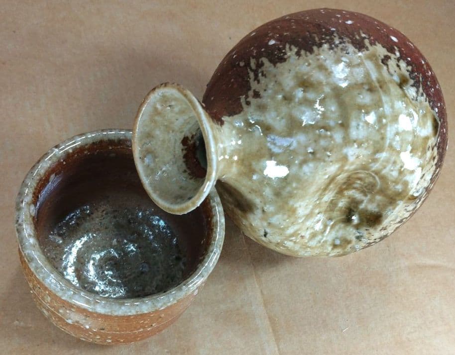 【本物保証】高橋楽斎2セット 信楽ぐい呑揃(三点）徳利ぐい呑(組）全共箱 未使用