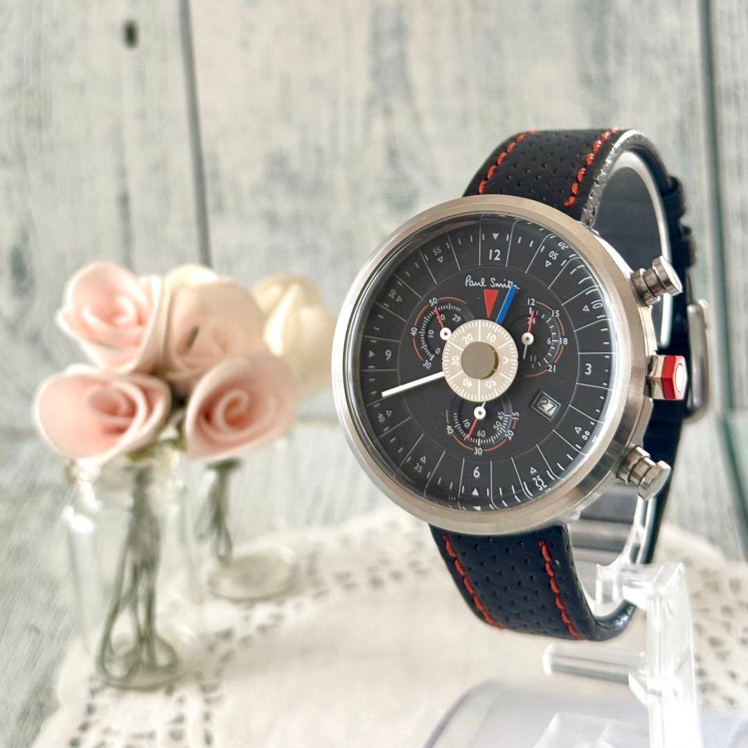 【電池交換済】Paul Smith ポールスミス 腕時計 サイクルクロノ 黒