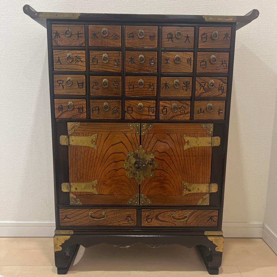 【希少】李朝家具 薬箪笥（ヤクジャン）韓国アンティーク　タンス