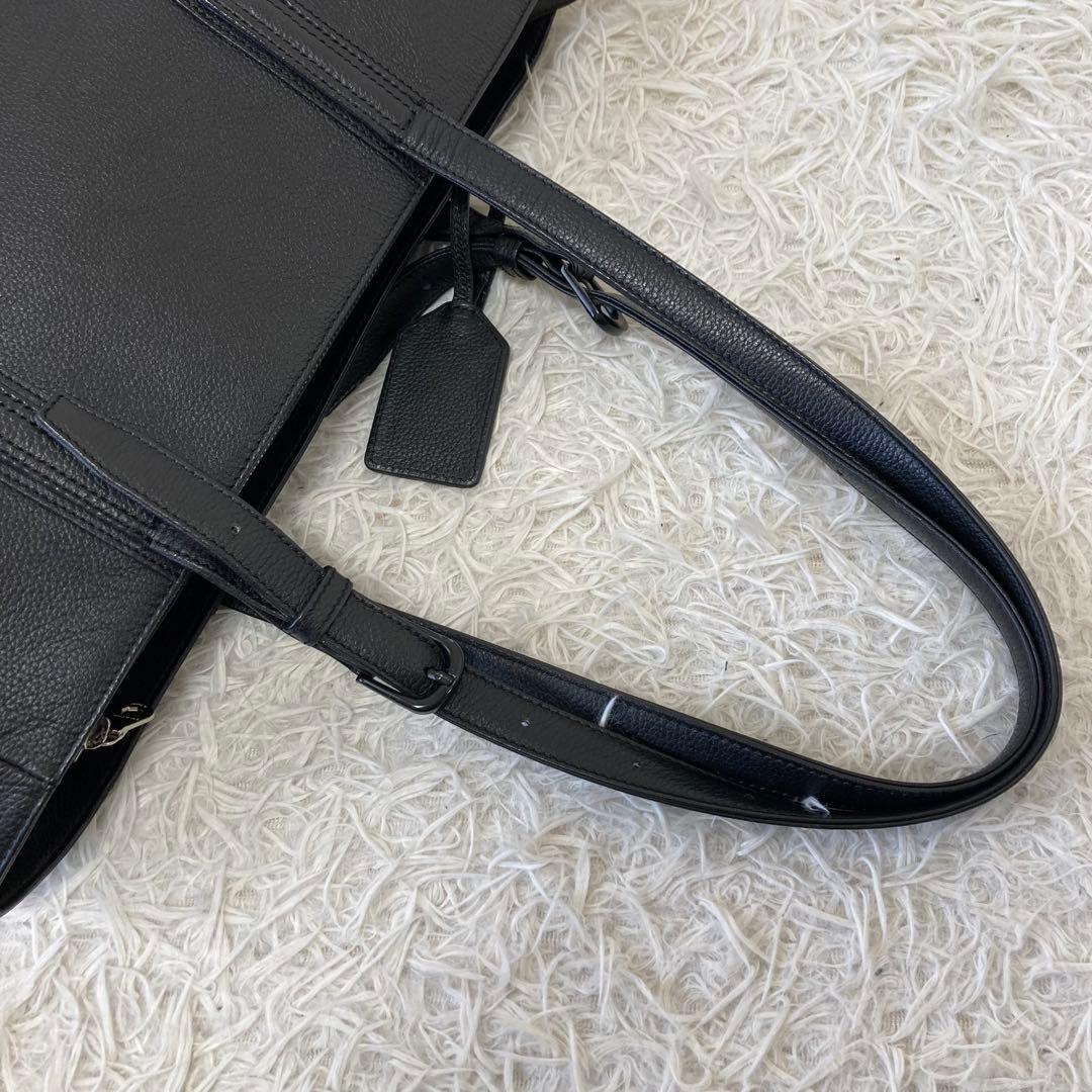 SOLATINA✨ビジネストート　レザー　ハンドル調節可　A4PC収納可　メンズ