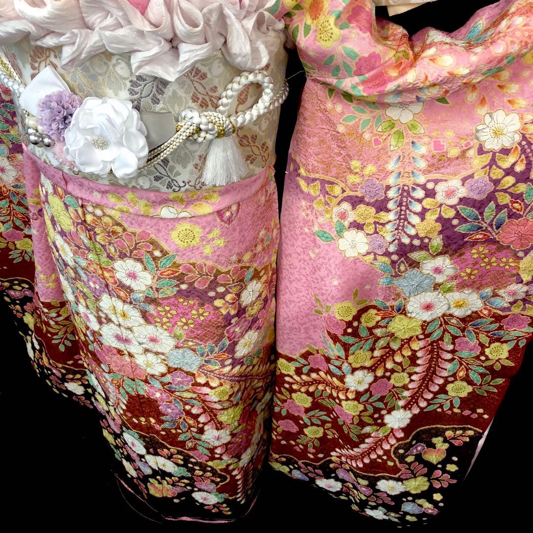 振袖フルセット ■翠山工房■辻ヶ花絞り■新品オーダー仕立て■振袖一式