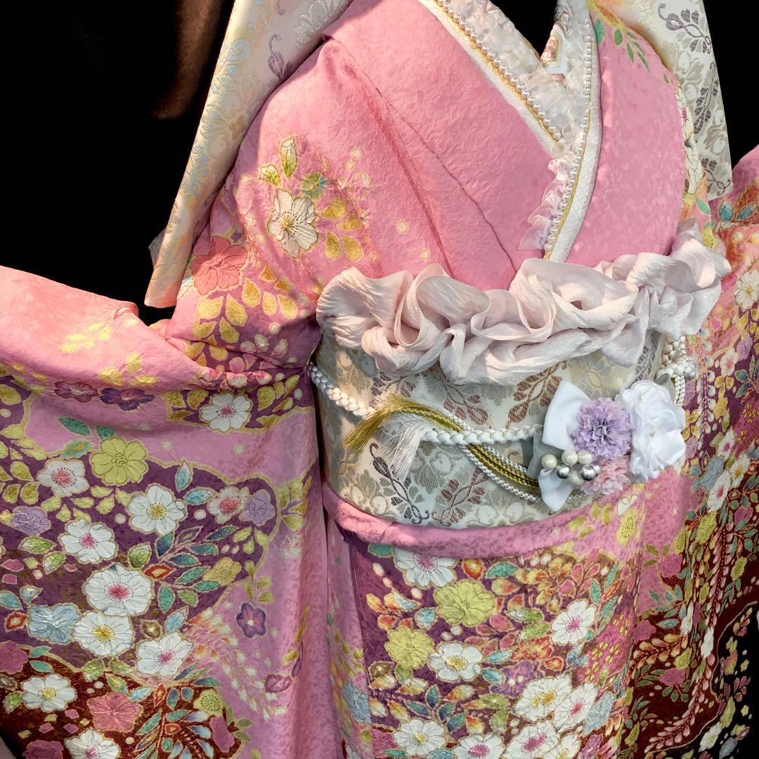 振袖フルセット ■翠山工房■辻ヶ花絞り■新品オーダー仕立て■振袖一式