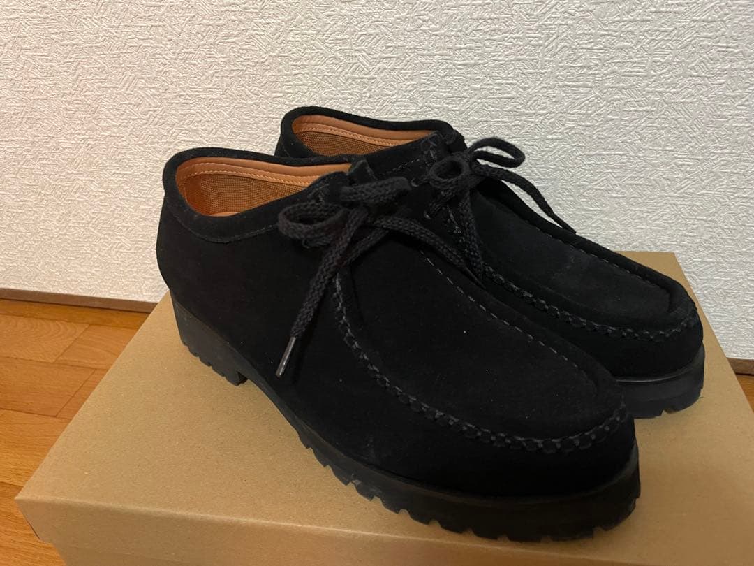 靴 shiun BLACK SUEDE MOCCASIN (XXS)