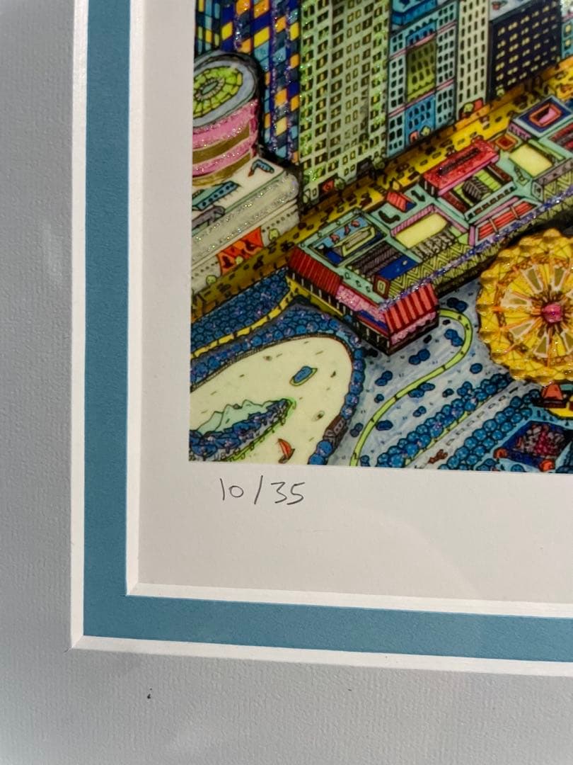 ヨハン•ペラトーネル正規品！(ニューヨーク•アット•ナイト）作品証明書付三都美術