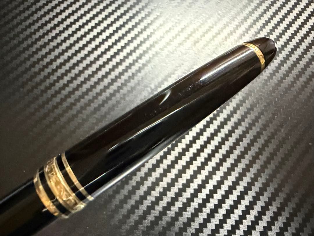 美品 エボナイト芯 モンブラン 144 ブラック 全金 EF 極細字 万年筆