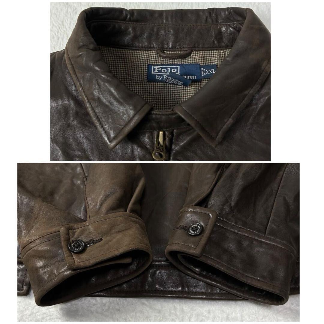 げ*ん様 90s XXL polo by ralph lauren ライダースジ