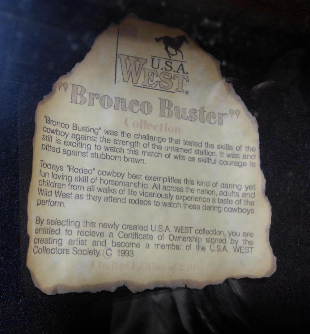 ウエスタンオブジェ　アンティーク　アメリカ大西部   ロデオ　ブロンコバスター