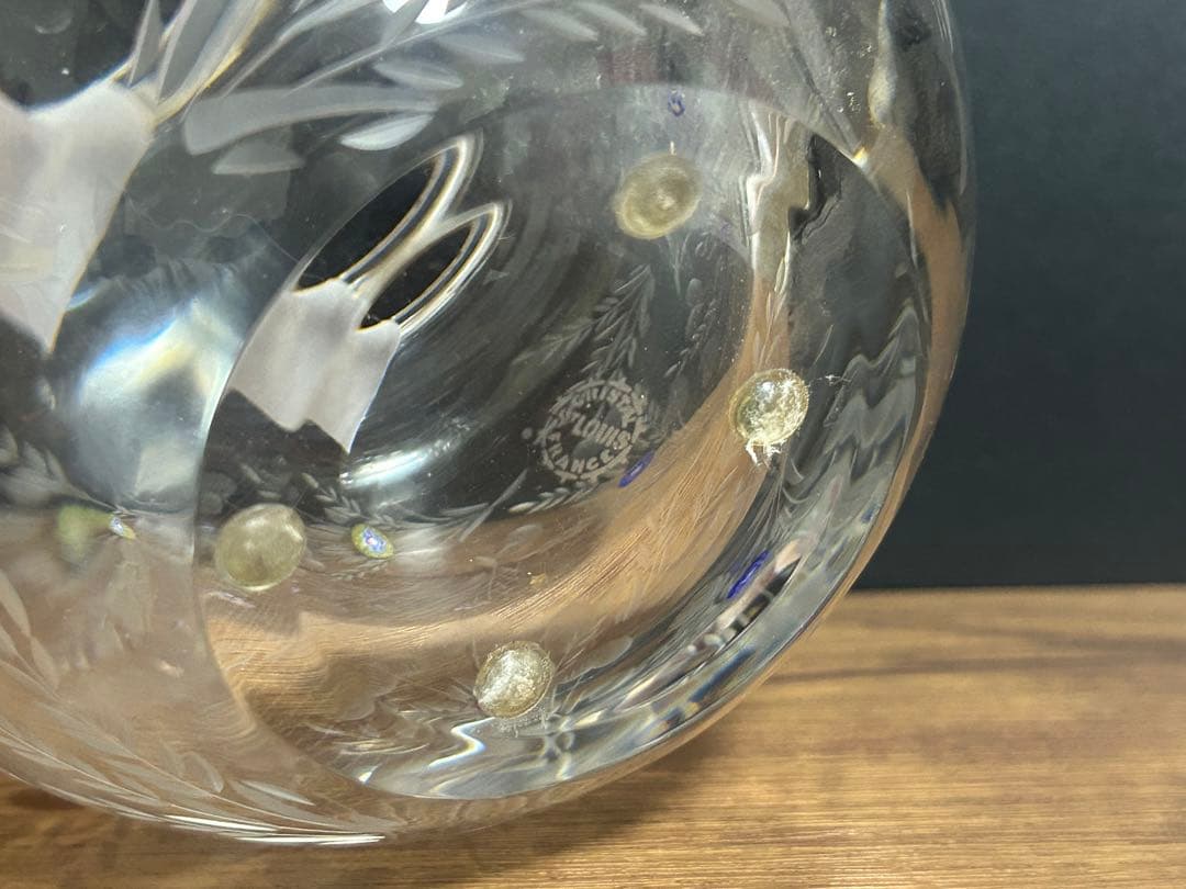 サンルイ 高級シリーズ ボッティチェリ ミルフィオリ グラヴィールカット 花瓶