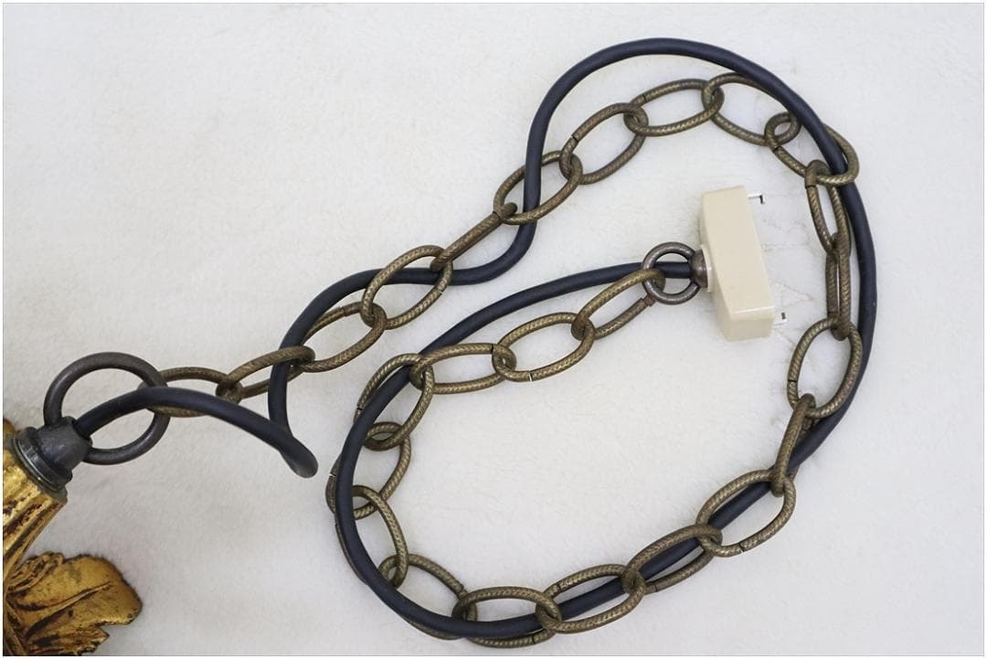 アンティーク調 ガラス ペンダントライト ランプ シェード 真鍮 アールヌーボー