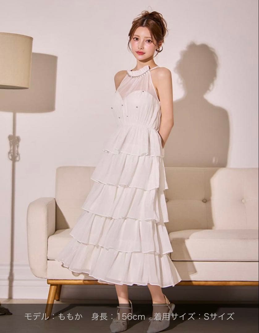 アメスリティアードワンピースドレス　ジュエルズ