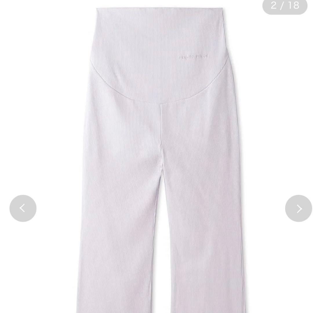 【値下げ】ジェラートピケ　マタニティリブプルオーバーとロングパンツ　上下セット