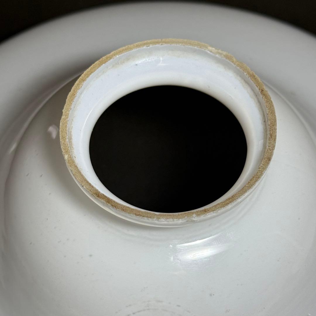 ◆希少 富士マーク入り乳白色電笠 雷文 大正〜昭和時代 戦前 和硝子◆