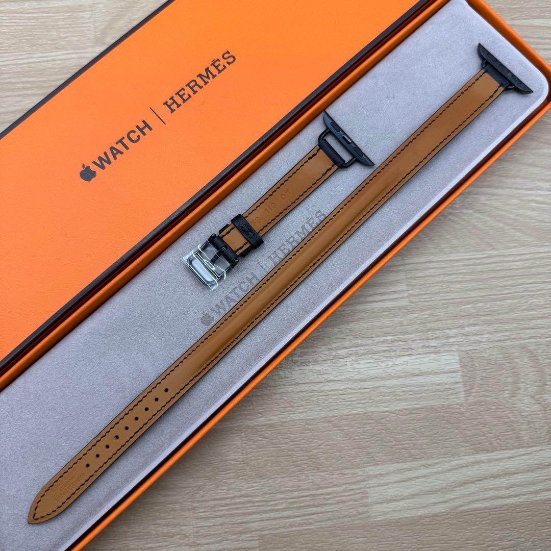 2199 Apple Watch エルメス　ブラック　ドゥブルトゥール　二重　黒